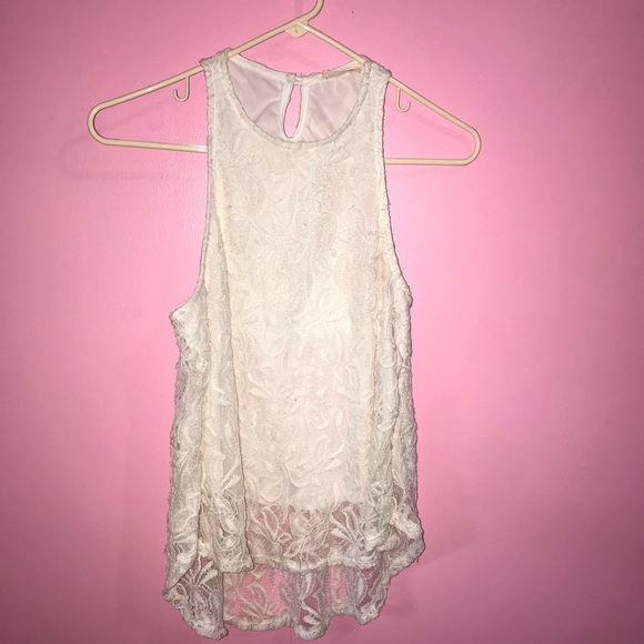Tops - White lace tank top
